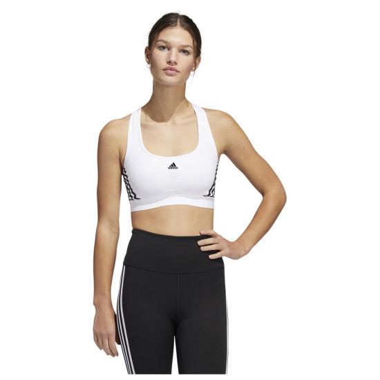 Adidas Γυναικείο μπουστάκι Powerreact Training Medium-Support 3-Stripes